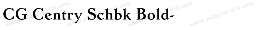 CG Centry Schbk Bold字体转换